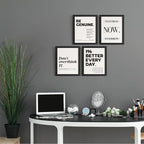 DSHFG Motivational Pictures Office Wall Decor Prints Set of 4, Inspirational Motivational Wall Art Decor Retro Posters Prints for Office Home Decor, 8x10 Unframed