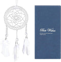 Luxury Dream Catchers - White Turkey Feather with Crystal Diamond, Lace Lanyard, Handmade Small Dreamcatcher for Bedroom, Dream Catcher for Girls, Dream Catchers for Boys, Dream Catcher Wall Decor