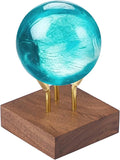 Hipiwe Metal Arm Display Stand Easel with Wooden Base Decorative Display for Sphere Crystal Ball Mineral Geodes Rock Agate Small Collectibles, Medium
