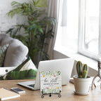 Inspirational Christian Desk Decor, Be Still And Know That I Am God Wildflower Sign, Desk Decorations For Office Home Living Room Bathroom, Eucalyptus Shelf Decor, Wooden Plaque With Stand (08)