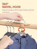 HOUSE DAY 14 Inch Kids Velvet Hangers 50 Pack, Durable Big Kid Hangers for Youth, Teen, Non Slip Kids Felt Hanger, Cute Childrens Hanger for Closet, Grey