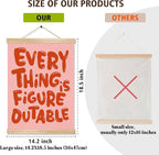 Everything is Figure outable Inspirational Wall Art Decor,Positive Motivational Poster,Affirmations Wall Hanging Poster for Office, Living Room, Bedroom ,Motivational Gift for Birthday,Graduation New job 14x18.5inch(Red)