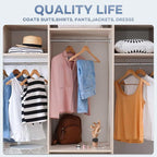 Wooden Hangers 80 Pack,Wood Hangers for Coats, Suits, Jackets, Closet & Pants Durable Premium Wood Hangers with 360-Degree Rotatable Hook and Notches, Natural