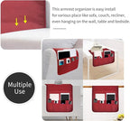 Sofa Armrest Organizer, Remote Control Holder for Recliner Couch, Arm Chair Caddy with 6 Pockets for Magazine, Tablet, Phone, iPad