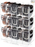 3 Pack Acrylic Belt Organizer Clear Stackable Belt Storage Holder Purse Organizer for Closet - 5 Compartments with Removable Dividers,Display Case Pantry Cabinet Organizers for Ties,Socks,Underwear