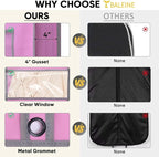 BALEINE 2PK Heavy Duty Garment Bag with Shoe Storage Travel Bag for Dresses, Suit, Coats Travel Essential (60", Pink)