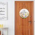 Harooni Easter Hanging Sign 12x12 Inch He is Risen Wooden Door Sign