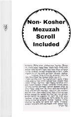 A&S Mezuzot Alumium Mezuzah Case in Silver Shin Design Weatherproof Door Mezuza Judaica Art for Home Blessing (White, 7 Inches)