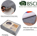 Non Slip Rug Pad Grippers - Round 4x4 Ft, 1/8" Thick, (Felt + Rubber) Double Layers Area Carpet Mat Tap, Provides Protection and Cushioning for Hardwood or Tile Floors
