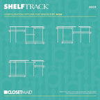ClosetMaid ShelfTrack Wire Closet Organizer System, Adjustable from 5 to 8 Ft., with Shelves, Clothes Rods, Hardware, Durable Steel, White
