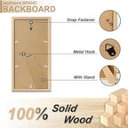 Natural Solid Wood 5x11 Picture Frame, Display 5 x 11 Inch Picture Poster Photo, Vertical & Horizontal Wall Hanging - 2 Pack/Natural/5"x11"