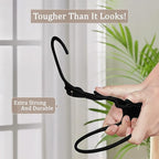 Utopia Home Plastic Hangers 100 Pack - Perfect Space Saving Clothes Hanger - Durable and Strong - Perfect Closet Organizers with Shoulder Grooves (Black)