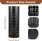 Umbrella Stand for Entryway, Metal Umbrella Holder, Freestanding Umbrella Stand Round Umbrella Holder Bin Waterproof Umbrella Storage Rack Indoor Walking Stick Holder for Home Entryway(15*42cm,Black)