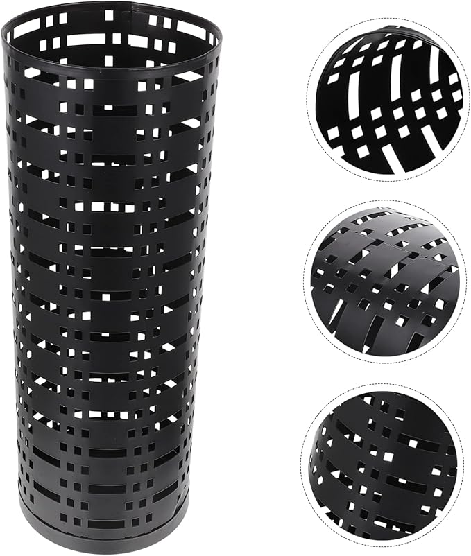 Mobestech Umbrella Storage Organizer Stylish Iron Art Umbrella Stand for Home Entryway and Spacious Multifunctional Design for Canes and Decor for Lobby and Mall