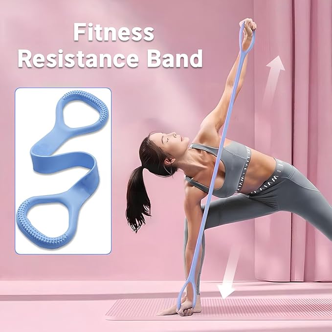 Fitness Resistance Band,Stretch Bands for Working Out Women or Men(Blue)