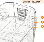 Shoe Slots Organizer,Elephant Shoe Rack Stable and Thick,Clear Shoe Stacker with 3 Adjustable Level for Sneakers Display (Transparent - Silver, 12Pack)