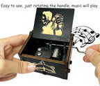 Youtang Lalaland Music Box Hand Crank Musical Box Carved Wooden,Play (Lalaland Theme, Black)