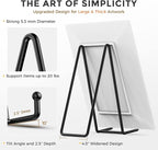 TR-LIFE 3 Pack 10 Inch Large Plate Stands for Display - Metal Plate Holder Display Stand + Picture Frame Holder Stand + Small Easels for Decorative Plate, Platter, Book, Plaques, Photo, Tabletop Art