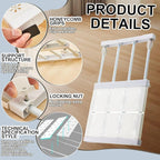 Gerrii 2 Pcs Closet Tension Shelf Rod Expandable Shelf Locker Organizer Adjustable Storage Rack Scalable Layered Divider Separator for Cabinet Wardrobe Kitchen Bathroom (23.62''-39.37'')