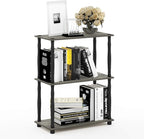 Furinno 18029GYW/BK Turn-N-Tube 3-Tier Compact Multipurpose Shelf Display Rack, Classic, French Oak Grey/Black, 3-Tier Classic Tubes