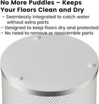 19.5" H Mesh Umbrella Stand - Ventilated Mesh Umbrella Holder for Entryway - Extra Capacity Storage for Umbrellas Canes & More - Freestanding Indoor Organizer 10.4" L x 10.4" W x 19.5" H - 4P Silver