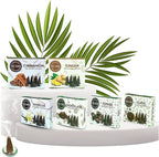 TRUMIRI Gourmet Incense Cones - Variety Pack - Total 60 Cone Incense (6 Scents x 10 Conos) - Vanilla, Cinnamon, Coffee, Chocolate, Clove, Ginger - Cone Incense Scents - Insense Cones - Incent Cone