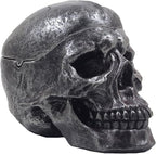 Spooky Human Skull Ashtray with Cover for Scary Halloween Decorations and Decorative Skulls & Skeletons Figurines As Gothic Smoking Room Decor Gifts for Smokers by Home-n-Gifts