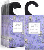 ROSE COTTAGE Large 12 Packs Fresh Linen Hanging Closet Deodorizer Air Freshener Long Lasting Scented Sachets Smell Goods for House