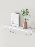 Floating Shelves for Wall, Shelves for Decor Storage Set of 6, Wall Mounted Wood Shelf for Bedroom, Living Room, Bathroom, Kitchen,Long Picture Ledge Shelves. (White)