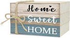 Mini Decorative Books For Home Decor, Small Wood Book Stack For Table Decor, Home Sweet Home decoration Books For Living Room Bookshelf, Farmhouse Stacked Books decoration（L50)