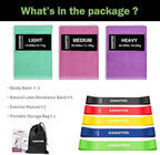 Non-Slip Fabric Resistance Bands for Working Out, Loop Exercise Bands for Booty Leg, Butt, Glute, Stretch Workout Bands for Women & Men, Hip Elastic Bands for Home Gym Fitness, Yoga, Pilates