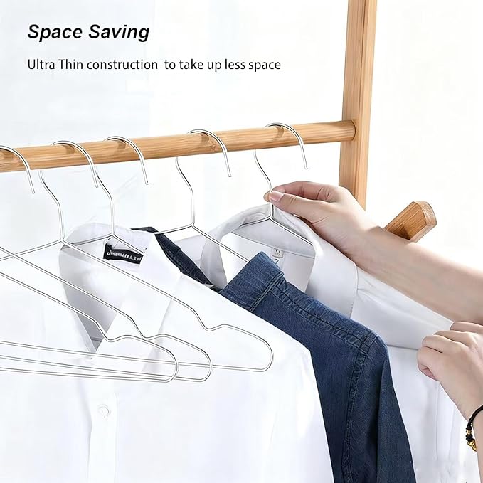 Wire Hangers 20 Pack Clothes Hangers Heavy Duty Metal Coat Hanger Stainless Steel Thin Hangers 16.5 inch
