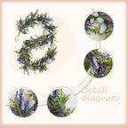 idyllic 6ft Lavender Bunny Ear Vine Garland Artificial Flower Decor for Front Door Window Porch Mantel Stair All Year Indoor Outdoor Home Decor