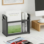Magazine Rack & Holder, Mesh Magazine Rack Floor, Multi-Purpose Storage Organizer for Magazines, Books, Newspapers, Mail, Tablets | Magazines Storage Basket for Home, Office, Bathroom, Black Walnut