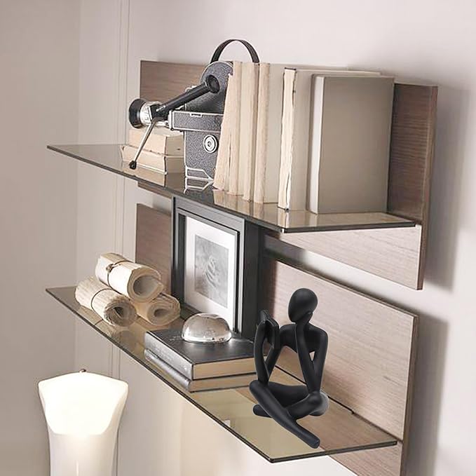 Jinkoozz Reading Women Statue, Thinker Sculptures, Abstract Art Ornament, Modern Aesthetic Figurine Decoration, Suitable for Home Living Room Bedroom Office Shelf Table Desk Bookshelf Decor