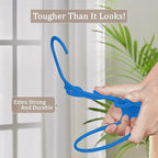 Utopia Home Plastic Hangers 50 Pack - Perfect Space Saving Clothes Hanger - Durable and Strong - Perfect Closet Organizers with Shoulder Grooves (Blue)
