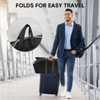 BALEINE 1PK Heavy Duty Garment Bag with Shoe Storage Travel Bag for Dresses, Suit, Coats Travel Essential (43", Black) (Pack of 2)