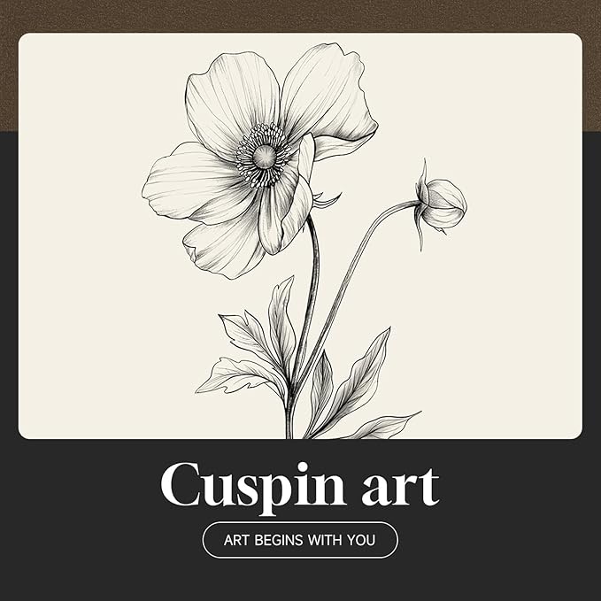 Framed Black and White Botanical Wall Art, Set of 4 Piece Vintage Minimalist Neutral Floral Prints Painting, Farmhouse Rustic Flower Artwork for Bedroom Living Room Fireplace Kitchen Walls, 11x14 Inch