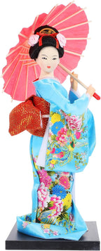 Amosfun Japanese Kimono Doll 9.44 Inch Geisha Figurine Traditional Maiko Decorative Collectible for Home and Restaurant Display