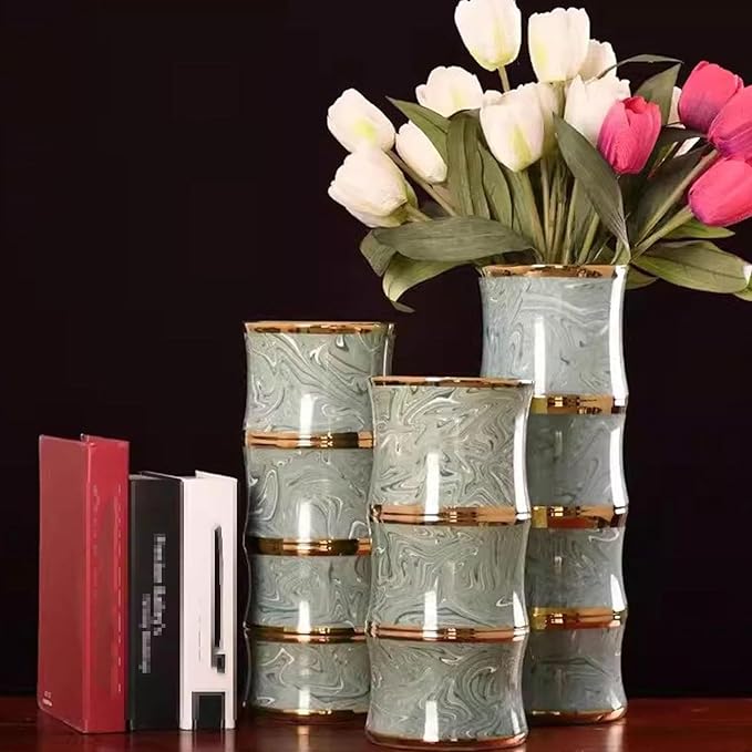 Ceramic Umbrella Stand Rack, Home Free Standing Umbrella Holder Bucket, Canes Walking Sticks Holder(B)