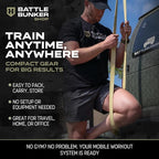 Battle Bunker Premium Resistance Bands - Natural Exercise Bands for Strength Training, Pull-Ups & Recovery - Fitness Band for Home, Gym & Mobility Workouts- Crush Your Goals Anytime- 3-Pack- 10-125lbs