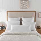 18x18 Decorative Throw Pillow Inserts-Down Feather Pillow Inserts-Square-Cotton Fabric-Set of 2-White.
