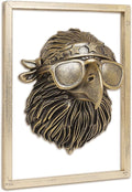 Animal Heads Wall Decor (Includes Metal Frame) 250 anniversary usa merchandise Resin Eagle Patriotic Decoration Wall Hanging 4th of July Decorations Gold vintage Wall Sculpture for Living Room Bedroom Office(Eagle)