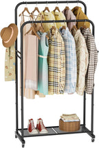 Clothes Garment Coat Rack Drying Clothing Racks Metal Freestanding for Hanging Clothes Portable Closet for Laundry Bedroom Black