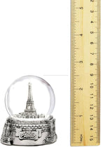 Mini Silver Paris Eiffel Tower Snow Globe, (2.5 Inches Tall) Paris Snow Globes Collection