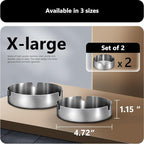 roygra Ash Tray (2 Pack), Outdoor Ashtray for Outside Patio, Stainless Steel Ashtrays for Cigarettes with 3 Holder, Smoking Accessories, Home Décor, Ashtrays for Smokers Indoor - Blue, X-Large
