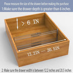 8 Pack Adjustable Drawer Dividers for Clothes,6" High Expandable From 12-20" Clear Drawer Organizers, PC Plastic Separators for Dresser/Bedroom/Bathroom/Kitchen/Office Storage