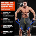 Heavy Resistance Bands for Working Out, 300LBS Exercise Bands with Handles, Workout Bands for Men, Weight Fitness Bands Set for Muscle Training, Strength, Slim, Yoga, Home Gym Equipment
