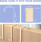 FENTEC 2 Pack Over the Door Shoe Organizer, Hanging Shoe Organizer, 28 Large Deep Pockets Door Shoe Rack with 6 Hooks Shoe Organizer for Shoes, Sneakers, and Home Accessories, Beige