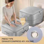 1 PCS XL Ultra Space Saving Self Compression Organizer space saver bags Space Saving bags for storage clothes, blankets, Comforters, Bedding Sets (Gray, 21.3 x 23.6 x 16.5 inches)